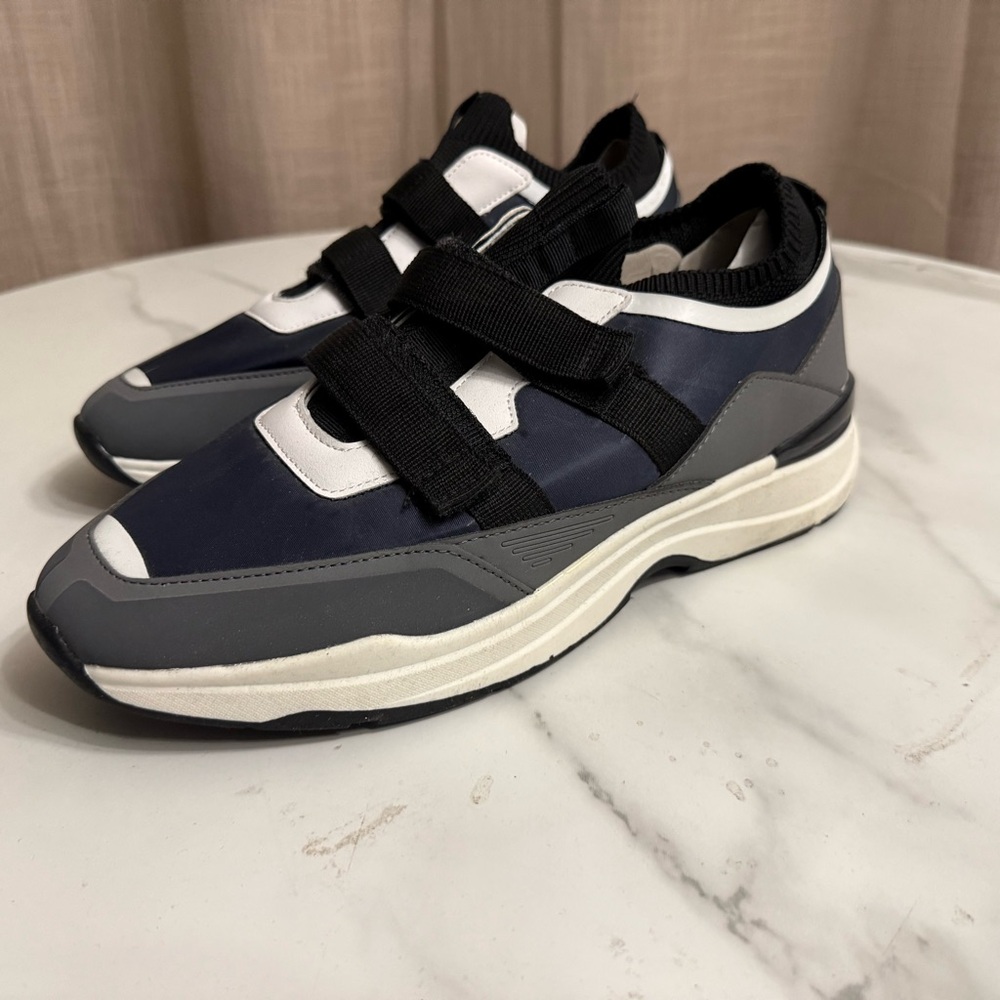 ZARA Men's Navy & Gray Casual Strap Sneakers